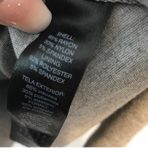 White House Black Market Skater Dress Gray Pockets Fit And Flare Sleeveless - Picture 5 of 9